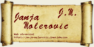 Janja Molerović vizit kartica